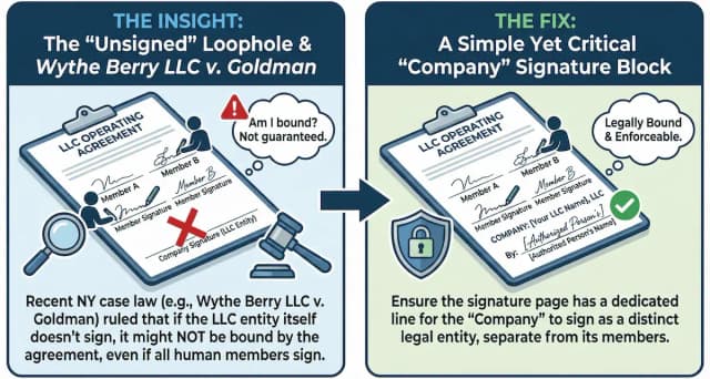The "Unsigned" Trap: A New Legal Loophole That Could Void Your NY LLC Agreement